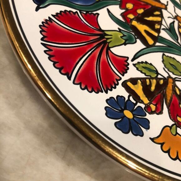 MANOUSAKIS Keramik From Greece handmade decorative plate 7-1/4” - Picture 9 of 10